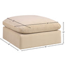  Manufacturer Color_Beige -- Meridian Comfy Fabric Ottoman IMAGE 5