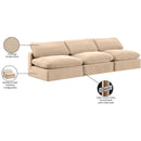  Manufacturer Color_Beige -- Meridian Comfy Fabric 3 pc Sectional IMAGE 10