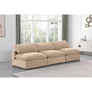  Manufacturer Color_Beige -- Meridian Comfy Fabric 3 pc Sectional IMAGE 2