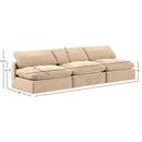  Manufacturer Color_Beige -- Meridian Comfy Fabric 3 pc Sectional IMAGE 9