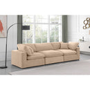  Manufacturer Color_Beige -- Meridian Comfy Fabric 3 pc Sectional IMAGE 2