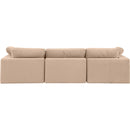 Meridian Comfy Beige Velvet Modular Sofa IMAGE 3
