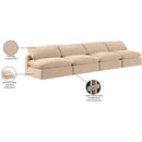  Manufacturer Color_Beige -- Meridian Comfy Fabric 4 pc Sectional IMAGE 10