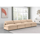  Manufacturer Color_Beige -- Meridian Comfy Fabric 4 pc Sectional IMAGE 2