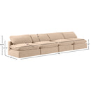  Manufacturer Color_Beige -- Meridian Comfy Fabric 4 pc Sectional IMAGE 9