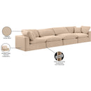  Manufacturer Color_Beige -- Meridian Comfy Fabric 4 pc Sectional IMAGE 11