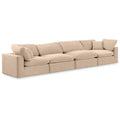  Manufacturer Color_Beige -- Meridian Comfy Fabric 4 pc Sectional IMAGE 1