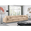  Manufacturer Color_Beige -- Meridian Comfy Fabric 4 pc Sectional IMAGE 2