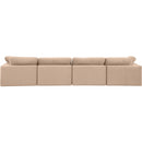  Manufacturer Color_Beige -- Meridian Comfy Fabric 4 pc Sectional IMAGE 3