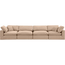  Manufacturer Color_Beige -- Meridian Comfy Fabric 4 pc Sectional IMAGE 4