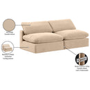  Manufacturer Color_Beige -- Meridian Comfy Fabric 2 pc Sectional IMAGE 10