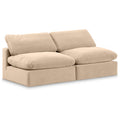  Manufacturer Color_Beige -- Meridian Comfy Fabric 2 pc Sectional IMAGE 1