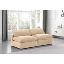  Manufacturer Color_Beige -- Meridian Comfy Fabric 2 pc Sectional IMAGE 2