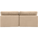 Meridian Comfy Beige Velvet Modular Sofa IMAGE 3