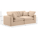  Manufacturer Color_Beige -- Meridian Comfy Fabric 2 pc Sectional IMAGE 10
