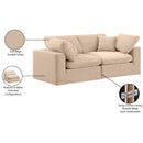  Manufacturer Color_Beige -- Meridian Comfy Fabric 2 pc Sectional IMAGE 11