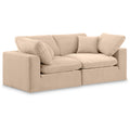  Manufacturer Color_Beige -- Meridian Comfy Fabric 2 pc Sectional IMAGE 1