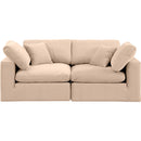  Manufacturer Color_Beige -- Meridian Comfy Fabric 2 pc Sectional IMAGE 4