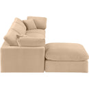  Manufacturer Color_Beige -- Meridian Comfy Fabric 4 pc Sectional IMAGE 10