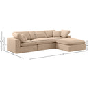  Manufacturer Color_Beige -- Meridian Comfy Fabric 4 pc Sectional IMAGE 15