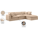  Manufacturer Color_Beige -- Meridian Comfy Fabric 4 pc Sectional IMAGE 16