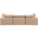  Manufacturer Color_Beige -- Meridian Comfy Fabric 4 pc Sectional IMAGE 5