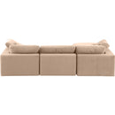 Manufacturer Color_Beige -- Meridian Comfy Fabric 4 pc Sectional IMAGE 6