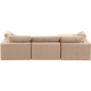 Meridian Comfy Beige Velvet Modular Sectional IMAGE 6