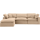  Manufacturer Color_Beige -- Meridian Comfy Fabric 4 pc Sectional IMAGE 7
