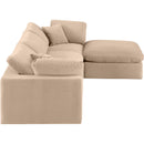  Manufacturer Color_Beige -- Meridian Comfy Fabric 4 pc Sectional IMAGE 9