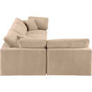  Manufacturer Color_Beige -- Meridian Comfy Fabric 4 pc Sectional IMAGE 10