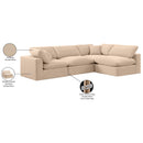  Manufacturer Color_Beige -- Meridian Comfy Fabric 4 pc Sectional IMAGE 16
