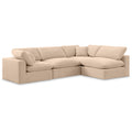  Manufacturer Color_Beige -- Meridian Comfy Fabric 4 pc Sectional IMAGE 1