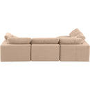  Manufacturer Color_Beige -- Meridian Comfy Fabric 4 pc Sectional IMAGE 6