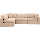  Manufacturer Color_Beige -- Meridian Comfy Fabric 4 pc Sectional IMAGE 7