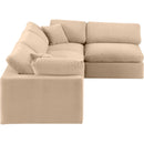  Manufacturer Color_Beige -- Meridian Comfy Fabric 4 pc Sectional IMAGE 9