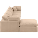 Manufacturer Color_Beige -- Meridian Comfy Fabric 5 pc Sectional IMAGE 10