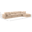 Manufacturer Color_Beige -- Meridian Comfy Fabric 5 pc Sectional IMAGE 15