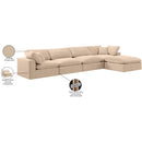  Manufacturer Color_Beige -- Meridian Comfy Fabric 5 pc Sectional IMAGE 16