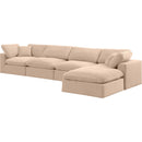  Manufacturer Color_Beige -- Meridian Comfy Fabric 5 pc Sectional IMAGE 2