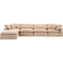  Manufacturer Color_Beige -- Meridian Comfy Fabric 5 pc Sectional IMAGE 7