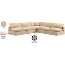  Manufacturer Color_Beige -- Meridian Comfy Fabric 5 pc Sectional IMAGE 11