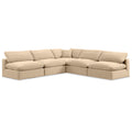  Manufacturer Color_Beige -- Meridian Comfy Fabric 5 pc Sectional IMAGE 1