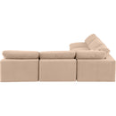  Manufacturer Color_Beige -- Meridian Comfy Fabric 5 pc Sectional IMAGE 4