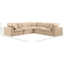  Manufacturer Color_Beige -- Meridian Comfy Fabric 5 pc Sectional IMAGE 10
