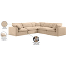 Manufacturer Color_Beige -- Meridian Comfy Fabric 5 pc Sectional IMAGE 11