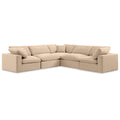  Manufacturer Color_Beige -- Meridian Comfy Fabric 5 pc Sectional IMAGE 1