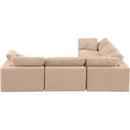 Manufacturer Color_Beige -- Meridian Comfy Fabric 5 pc Sectional IMAGE 4
