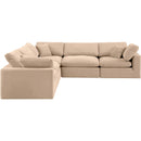  Manufacturer Color_Beige -- Meridian Comfy Fabric 5 pc Sectional IMAGE 5