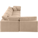  Manufacturer Color_Beige -- Meridian Comfy Fabric 5 pc Sectional IMAGE 10